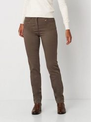 Rosner Dżinsy - Slim fit - w kolorze khaki rozmiar: 42. Brązowe jeansy Rosner, bez wzorów, z podwyższonym stanem. Za 152.99 zł.