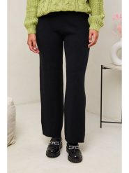 Soft Cashmere Spodnie w kolorze czarnym rozmiar: 38/40. Czarne spodnie materiałowe Soft Cashmere, na co dzień, bez wzorów, z materiału, z podwyższonym stanem. Za 113.99 zł.