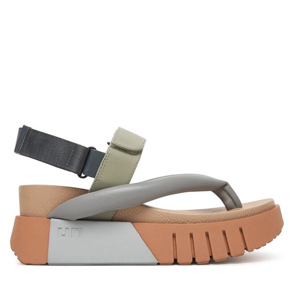 Sandały United Nude. Szare sandały United Nude, bez wzorów, bez obcasa, na koturnie, bez zapięcia. Za 939.99 zł.