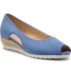 Espadryle GABOR - 82.630.16 Jeans. Niebieskie espadryle Gabor, bez wzorów, z jeansu, bez obcasa, na koturnie, bez zapięcia. W wyprzedaży za 269.00 zł.