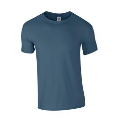Koszulka Softstyle Dla Dorosłych Unisex. Niebieskie bluzki GILDAN, xl, bez wzorów, sportowe, bez kołnierzyka, bez ramiączek. Za 33.99 zł.