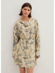 STEFANEL Sukienka w kolorze beżowo-niebieskim rozmiar: 44. Brązowe sukienki Stefanel, bez wzorów, z wiskozy, bez kołnierzyka, bez ramiączek, mini. Za 295.99 zł.