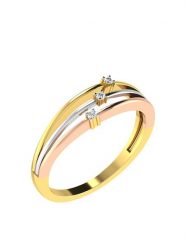 Vittoria Jewels Złoty pierścionek z diamentami rozmiar: 57. Żółte pierścionki Vittoria Jewels, z diamentem, złote. Za 549.06 zł.