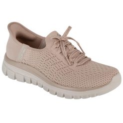 Buty sportowe Sneakersy damskie, Graceful - First Blush. Czerwone obuwie sportowe Skechers, bez zapięcia, trekkingowe, Skechers Sport. Za 329.99 zł.