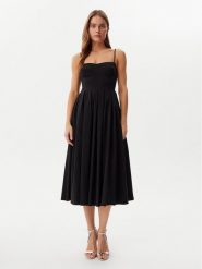 Guess Sukienka koktajlowa W5GK61 WGMR2 Czarny Regular Fit. Czarne sukienki Guess, z aplikacjami, z wiskozy, wizytowe, bez kołnierzyka, bez ramiączek. Za 539.99 zł.