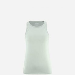 Koszulka damska tank top Millet Wanaka Light Tank W ahletic fit. Zielone topy Millet, s, bez wzorów, z tkaniny, bez kołnierzyka, bez ramiączek. Za 159.00 zł.