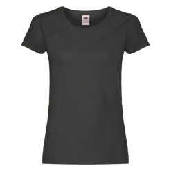 Damska Koszulka. Szare bluzki FRUIT OF THE LOOM, bez wzorów, sportowe, bez kołnierzyka, bez ramiączek. Za 28.99 zł.
