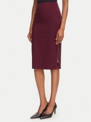 Rinascimento Spódnica ołówkowa CFC0130146003 Bordowy Slim Fit. Czerwone spódnice Rinascimento, s, bez wzorów, z syntetyku, ołówkowe. Za 399.99 zł.