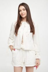 Koszula damska boho TWINSET. Koszule Twinset Milano, bez wzorów, boho, bez kołnierzyka, bez ramiączek. W wyprzedaży za 816.73 zł.
