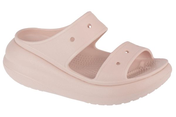 Klapki damskie Crocs 2076706UR. Czerwone klapki Crocs, bez wzorów, z materiału, bez obcasa. Za 319.00 zł.