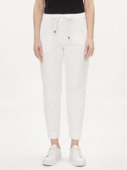 Max Mara Leisure Spodnie materiałowe Terreno 2416131058 Biały Regular Fit. Białe spodnie materiałowe Max Mara Leisure, bez wzorów, z bawełny. Za 419.99 zł.