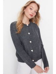 Trendyol Kardigan w kolorze antracytowym rozmiar: S. Czarne kardigany Trendyol, s, bez wzorów. Za 82.83 zł.