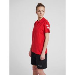 Koszulka tenisowa polo damska Hummel Go Cotton Polo Woman. Czerwone bluzki Hummel, l, bez wzorów, bez kołnierzyka, bez ramiączek. Za 165.50 zł.