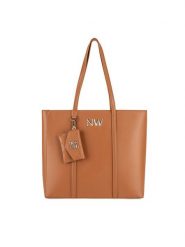 Nine West Torebka LX10047 Brązowy. Brązowe shopper Nine West, bez wzorów, z tworzywa sztucznego, bez dodatków. Za 299.99 zł.