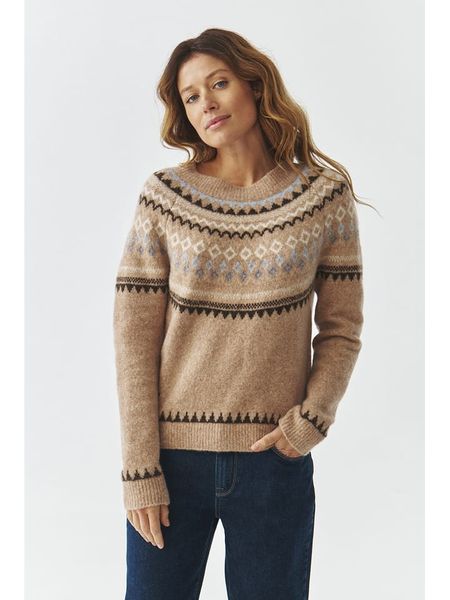 TATUUM Sweter "Alice" w kolorze beżowym rozmiar: XXL. Brązowe swetry Tatuum, xxl, bez wzorów, z wełny, bez ramiączek. Za 279.78 zł.