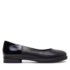 Baleriny ECCO. Czarne baleriny ecco, bez wzorów, bez obcasa. Za 339.99 zł.