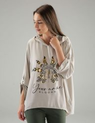 Bluzka z nadrukiem. Żółte bluzki Unisono, l, bez wzorów, z wiskozy, bez kołnierzyka, bez ramiączek. Za 169.00 zł.