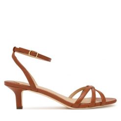 Sandały LAUREN RALPH LAUREN. Brązowe sandały Lauren Ralph Lauren, bez wzorów, bez obcasa, na płaskiej podeszwie, bez zapięcia. Za 729.99 zł.