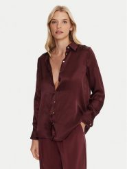 Marella Koszula Bunny 2523116015 Bordowy Regular Fit. Czerwone koszule Marella, bez wzorów, z acetatu, bez kołnierzyka, bez ramiączek. Za 839.99 zł.