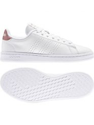 Adidas Sneakersy "Advantage" w kolorze białym rozmiar: 40 2/3. Białe trampki Adidas, bez wzorów, z materiału, bez zapięcia. Za 217.99 zł.