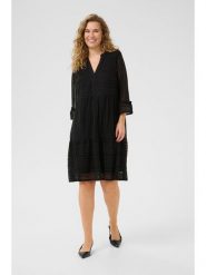 Kaffe Sukienka w kolorze czarnym rozmiar: 44. Czarne sukienki Kaffe, bez wzorów, z koronki, bez kołnierzyka, bez ramiączek, midi. Za 113.36 zł.
