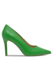 Sergio Bardi Szpilki WFA2309-1ZA-SB Zielony. Zielone szpilki Sergio Bardi, bez wzorów, ze skóry, bez obcasa, na szpilce, bez zapięcia. Za 299.99 zł.