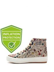 Goby Sneakersy w kolorze beżowym ze wzorem rozmiar: 37. Brązowe trampki Goby, bez wzorów, z materiału, za kostkę, bez zapięcia. Za 217.99 zł.