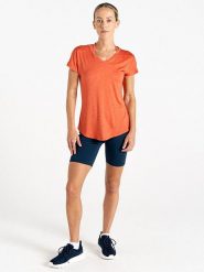 Dare 2b Koszulka sportowa "Vigilant Tee" w kolorze pomarańczowym rozmiar: 44. Pomarańczowe koszulki sportowe Dare 2b, bez wzorów, z materiału, bez ramiączek, outdoorowe. Za 57.20 zł.