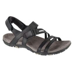 Sandały Merrell Sandspur Rose Convert J002684 czarne. Czarne sandały bez wzorów, z gumy, sportowe, bez obcasa, bez zapięcia. Za 501.90 zł.
