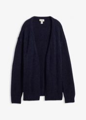 Gruby kardigan oversize. Fioletowe kardigany bonprix, bez wzorów. Za 119.99 zł.