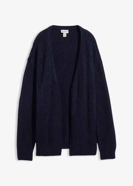 Gruby kardigan oversize. Fioletowe kardigany bonprix, bez wzorów. Za 119.99 zł.