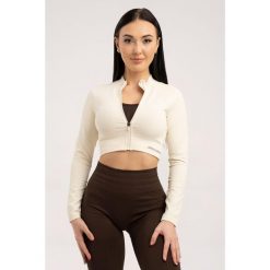 Bluza fitness damska Gym Glamour bezszwowa rozpinana. Białe bluzy GYM GLAMOUR, xs, bez wzorów, bez kaptura. Za 159.99 zł.