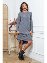 So Cachemire Sukienka dzianinowa "Marwel" w kolorze szarym rozmiar: XL. Szare sukienki So Cachemire, xl, bez wzorów, z dzianiny, bez kołnierzyka, bez ramiączek, midi. Za 166.10 zł.