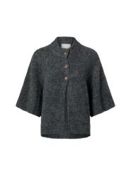 Neo Noir Kardigan damski z zawartością wełny - Benuta Fluffy Kobiety szary marmurkowy, 38. Szare kardigany Neo Noir, bez wzorów, z wełny. Za 229.95 zł.