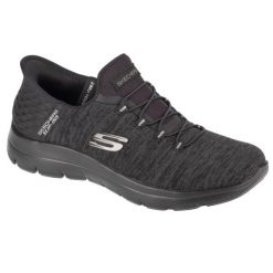 Buty sportowe Sneakersy damskie, Slip-Ins Summits - Dazzling Haze. Czarne obuwie sportowe Skechers, bez zapięcia, trekkingowe, Skechers Sport. Za 299.99 zł.