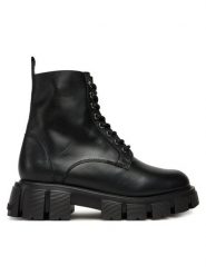 LOVE MOSCHINO Trzewiki JA24085G1NIA000A41 Czarny. Czarne botki Love Moschino, bez wzorów, ze skóry, bez obcasa, na płaskiej podeszwie, bez zapięcia. Za 1,189.00 zł.