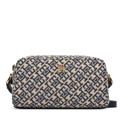 Torebka Tommy Hilfiger. Niebieskie listonoszki TOMMY HILFIGER, bez wzorów, bez dodatków. Za 489.99 zł.
