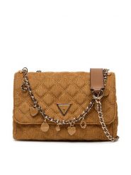 Guess Torebka Giully II HWCG96 73200 Brązowy. Brązowe torebki klasyczne Guess, z aplikacjami, z materiału, bez dodatków. Za 589.99 zł.