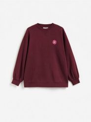 Bluza z nadrukiem na plecach - wielobarwny. Bluzy Reserved, l, bez wzorów, z bawełny, bez kaptura. Za 139.99 zł.