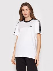 Adidas T-Shirt Essentials H10201 Biały Relaxed Fit. Białe t-shirty Adidas, xs, bez wzorów, z bawełny, bez kołnierzyka, bez ramiączek. Za 89.99 zł.