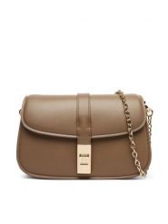 Tommy Hilfiger Torebka Th Heritage Chain Crossover AW0AW19319 Beżowy. Brązowe torebki klasyczne TOMMY HILFIGER, bez wzorów, ze skóry, bez dodatków. Za 529.99 zł.