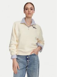 Tommy Hilfiger Bluza WW0WW51878 Beżowy Regular Fit. Brązowe bluzy TOMMY HILFIGER, xs, bez wzorów, z bawełny, bez kaptura. Za 649.99 zł.