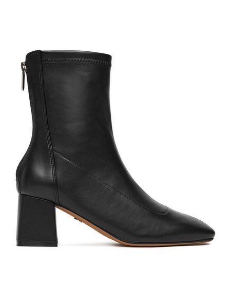 Nine West Botki CEO-ASALA-01 Czarny. Czarne botki Nine West, bez wzorów, z materiału, bez obcasa, na słupku, bez zapięcia. Za 279.99 zł.