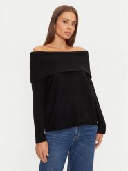 Brave Soul Sweter LK-248EVERLYNA Czarny Regular Fit. Czarne swetry Brave Soul, l, bez wzorów, z syntetyku, bez ramiączek. Za 69.99 zł.