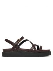 Clarks Sandały Aristella Rose 26181262 Bordowy. Czerwone sandały Clarks, bez wzorów, ze skóry, bez obcasa, na płaskiej podeszwie, bez zapięcia. Za 379.99 zł.