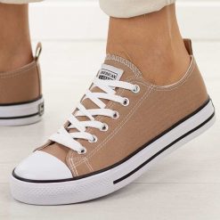 Dk. Beżowe trampki damskie American Club Dsln Lh122. Brązowe trampki American CLUB, bez wzorów, z jeansu, bez zapięcia. Za 99.00 zł.