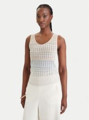 Guess Sweter W6GR08 Z0589 Beżowy Regular Fit. Brązowe swetry Guess, xxl, z aplikacjami, z wiskozy, bez ramiączek. Za 329.99 zł.