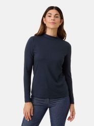 Gerry Weber Koszulka w kolorze granatowym rozmiar: 36. Niebieskie bluzki Gerry Weber, s, bez wzorów, bez kołnierzyka, bez ramiączek. Za 86.37 zł.