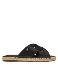 Tommy Hilfiger Espadryle Satin Espadrille Mule FW0FW08502 Czarny. Czarne espadryle TOMMY HILFIGER, bez wzorów, z materiału, bez obcasa, bez zapięcia. Za 219.99 zł.