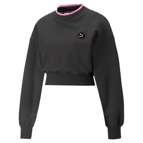 Bluza dresowa damska Puma SWXP CREW. Czarne bluzy Puma, s, bez wzorów, z bawełny, bez kaptura. Za 383.00 zł.